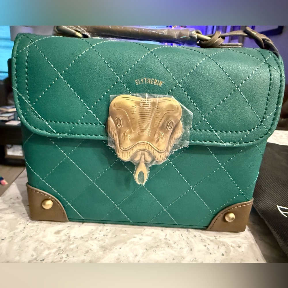 Warner Bros. Harry Potter Slytherin Quilted Green Mini Handbag - Picture 2 of 7